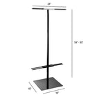 Eddie's Floor Standing Banner Holder - Adjustable Height - Black (130410-1)-Metal - Black