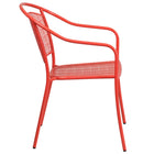 Flash Furniture Coral Indoor-Outdoor Steel Patio Arm Chair with Round Back-Curved Round Back