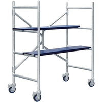 Metaltech Mobile Work Scaffolding - Mini Scaffoldings, Aluminum Frame, 42" D x 48-1/2" H-Frame Material: Aluminum