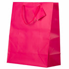 Jam Paper Gift Bags with Rope Handles - Large - 10" x 13" x 5" - Hot Pink Matte - 100 Pack-Our giftbags are made from thick 85 lb cardstock that has a smooth matte paper finish and feature a soft rope handle with a blank gift tag