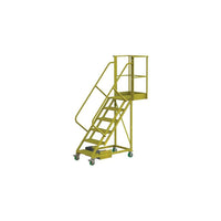 Tri-Arc Unsupported 60" Cantilever Rolling Ladder, Perforated, 72" x 72" (UCU500620246)-Frame Material: Steel