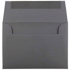 JAM Paper 4bar A1 Envelopes, 3.63 x 5 1/8, Dark Grey, 250 Pack (36396431H)-Blank interior for personalized message