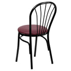 Flash Furniture HERCULES Series Fan Back Metal Chairs with Burgundy Vinyl Seat - 2 Pack-2.5" Thick Foam Padded Seat
