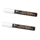 Marvy Uchida Chisel-Tip Liquid Chalk Markers - Erasable - Dustless - White - 2 Pack-Colour: White