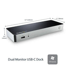 StarTech Dual Monitor USB-C Docking Station, MST, 60W Power Delivery, 4K, HDMI to DVI Adapters, Windows (MST30C2HHPD)-No driver downloads required, with automatic driver installation for plug-and-play use