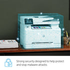 HP LaserJet Pro M283fdw Multifunction Colour Laser Printer-Connectivity: Hi-Speed USB 2.0 port; built-in Fast Ethernet 10/100/1000 Base-TX network port, Built in dual band 802.11n 2.4/5GHz wireless, Fax port, Front Host USB