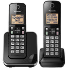 Panasonic 2-Handset Cordless Phone, Black-2-Handset system; Expandable up to 6 Handsets