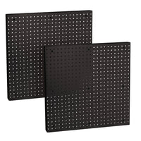 Azar Pegboard Wall Panel Storage Solution - 24" x 24" - Black - 2 Pack-Sold in Packs of: 2 (Price is per single pegboard)
