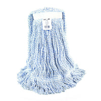 Globe Wax-Pro Candystripe Finish Mop, Large, 12 Pack (3058)-Tightly Twisted Yarn Eliminates Linting and Streaking