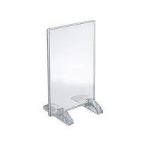 Azar Displays 11" x 7" Vertical/Horizontal Dual-Stand Acrylic Sign Holder, Clear, 10 Pack (132716)-Perfect for schools, businesses, homes, and retail stores