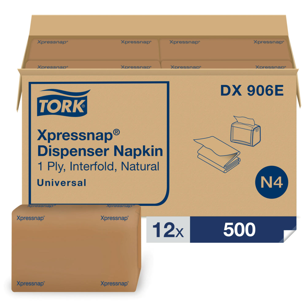 Tork Universal Xpressnap Interfold Dispenser Napkins - Natural