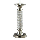 Elegance 13" Sparkle Pillar/Taper Column Candle Holder-This 13" Sparkle Pillar/Taper Column Candle Holder is crafted from crystals and mirror-finish metal.