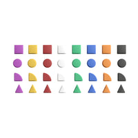 Flash Furniture Bright Beginnings Commercial Grade Multicolor 256 Piece Shape Set for Modular STEAM Wall Systems-Commercial Grade Shape Accessory Pack for Modular STEAM Wall Systems