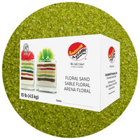 Sandtastik Floral Coloured Sand, 10 lb (4.5 kg) Box, Cress Green-Coarse grain with natural sparkle throughout