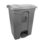 Johnny Vac Trash Garbage Can Bin with Lid & Pedal - 17 gal (65 L) - BIN68ST-Grey