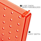 Azar Displays 44" x 13.5" Pegboard 1-Sided Wall Panel, Translucent Red, 2 Pack-Translucent Red