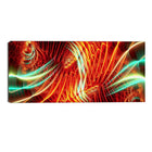 Designart Abstract Light Show, 4 Piece Red and Green Canvas Art, 16" x 32", (PT3021-32-16)-Print