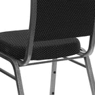 Flash Furniture HERCULES Series Crown Back Stacking Banquet Chair in Black Dot Patterned Fabric - Silver Vein Frame-Seamless Back Panel
