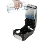 Rely Touchless Soap & Sanitizer Dispenser - Hybrid Electronic-Dispenser can be adjusted to dispense .5 mL or 1 mL per pump reducing soap waste