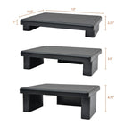 DAC MP-107x2 Height-Adjustable Dual Monitor Riser/Stand - Black - 2 Pack-Easy to Assemble - No tools required. Assembly only takes a few seconds