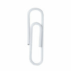 JAM Paper Colored Standard 1" Paper Clips - White - 3 Packs of 100-Premium paper clips made from high quality vinyl coated steel wire