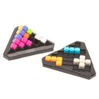 Educational Insights Kanoodle Pyramid - Multicolor-How to play - Select a puzzle challenge from the included booklet and place the pieces shown. Then use your noggin to place the remaining pieces. There are hundreds of possible combinations, but only one correct answer