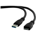 Staples 6' USB 3.0 Micro Cable, Black (33914)-USB A to USB 3.0 Micro B