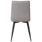Cathay Importers Fabric Side Chair with Black Steel legs - Grey - 2 Pack-No arms