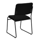 Flash Furniture HERCULES Series High Density Black Fabric Stacking Chair with Sled Base-Stacks up to 30 Chairs High