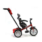 Bentley 6-in-1 Baby Stroller / Kids Trike, Dragon Red-Stage II 18 - 24 months: The additional footrests are removed. Extra-large canopy has two positions and is made of a 50 UPF waterproof fabric.