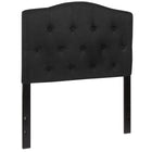 Flash Furniture Cambridge Tufted Upholstered Twin Size Headboard - Black Fabric-Panel Headboard