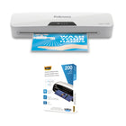 Fellowes 12.5” Laminator Value Bundle with 200 Letter 3 Mil Pouches-Laminates up to 12.5 documents