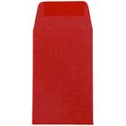 JAM Paper #1 Coin Envelopes, 2.25 x 3.5, Red Brite Hue Recycled, 50 Pack-Red Envelopes