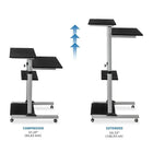 Mount-It Mobile Stand Up Desk / Height Adjustable Computer Work Station (Stand-Up Desk + Monitor Mount)-17 inches of height adjustment