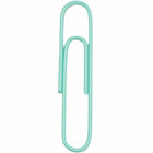 JAM Paper Colored Jumbo 2" Paper Clips - Teal - 2 Packs of 75-Premium paper clips made from high quality vinyl coated steel wire