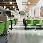 Flash Furniture HERCULES Series Green Plastic Stack Chair with Titanium Grey Powder Coated Frame-Limited Lifetime Warranty on Frame