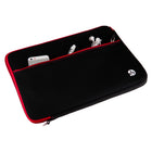Vangoddy 14" Neoprene Laptop Sleeve - Black/Red-Protects your Laptop from bumps, shock and scratches. It incorporates a lightweight design for easy mobility and a heavy duty zipper closure. Water Resistant. Lets you tote your Laptop anywhere, conveniently and safely, in any briefcase or backpack!