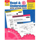 Evan-Moor Read And Understand with Leveled Texts Teacher Resource Book, Kindergarten (EMC3440)-Ages 5 and grades kindergarten