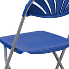 Flash Furniture HERCULES Series Plastic Fan Back Folding Chair - Blue-Ventilated Fan Back