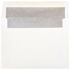 JAM Paper A7 Foil Lined Envelopes, 5.25 x 7.25, White with Silver Lining, 250 Pack (3243671H)-White with sliver foil lined envelope