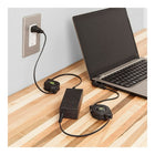 ReTrak Retractable Universal Laptop Charger and Power Adapter-Retractable cable ensures tidy storage and easily expands to the desired length for customizable use