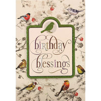 Rosedale 5-1/2" x 8" Birthday Blessings Greeting Cards And Envelopes, 6 Pack (19691)-Printed on premium uncoated card stock