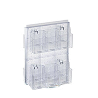 Azar Double-Sided Revolving Pegboard Counter Display With Brochure Pockets, 16" x 20" (700630-CLR)-Counter Top Brochure Holder