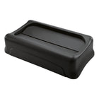 Rubbermaid Slim Jim Lid with Venting Channels - Black-Waste container swing lid