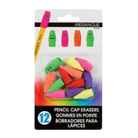 Merangue Happy Face Cap Erasers - 12 Pack-Smudge and latex free pencil cap erasers
