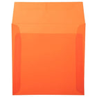 JAM Paper 6.5 x 6.5 Square Envelopes, Glamour Orange Translucent Vellum, 50 Pack (1592120I)-Blank interior for personalized message
