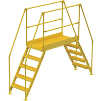 Vestil Crossover Ladder, Platform Height: 50", Overall Span: 115-1/2" (COL-5-46-44)-Overall Span: 115-1/2"