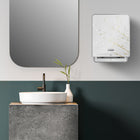 Kimberly-Clark Professional ICON Automatic Hard Roll Towel Dispenser - 16.53" x 12.41" x 10.19" - with Cherry Blossom Design Faceplate-Human centric design ensures ease of use with intuitive control panel iconography and clear visual prompts to reduce unnecessary interactions.