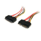 StarTech 22 Pin SATA Power and Data Extension Cable, 12"-Extend the reach of your SATA hard drive connection by up to 1ft