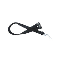 Beslayn Heavy Duty 5/8" Flat Ribbed Polyester Breakaway Lanyard With Nickel-Plated Steel Swivel Hook, Black, 100 Pack-Easy, convenient way to display your name badge